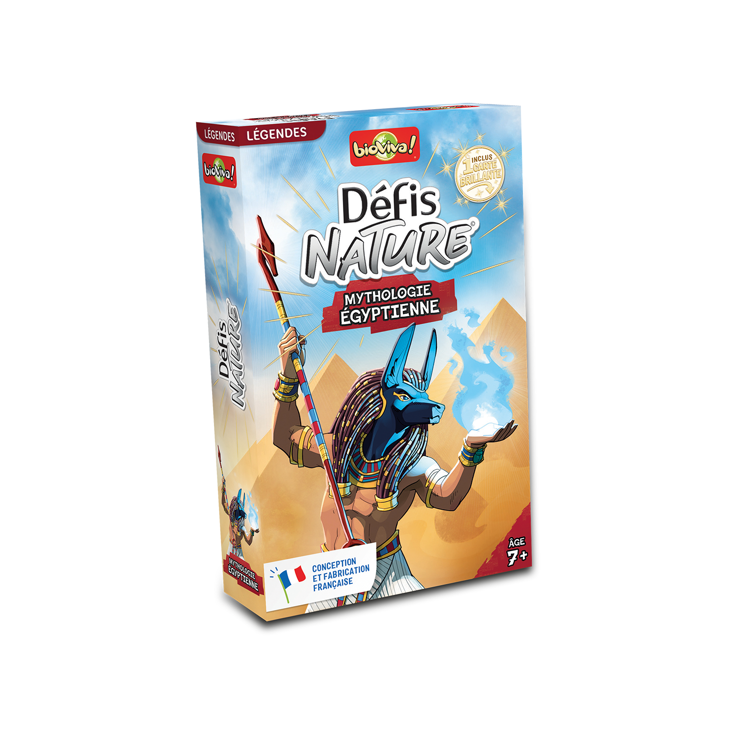 Boîte du jeu de cartes Défis Nature Mythologie Égyptienne de Bioviva