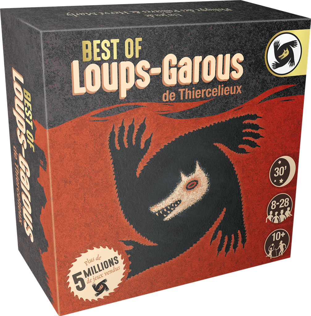 Boîte du jeu Les Loups-Garous Best Of pour jouer aux règles du Loup-Garou en famille